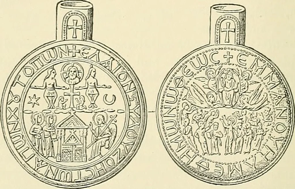 An illustration from Monuments of the early church, 1901, leaf 385