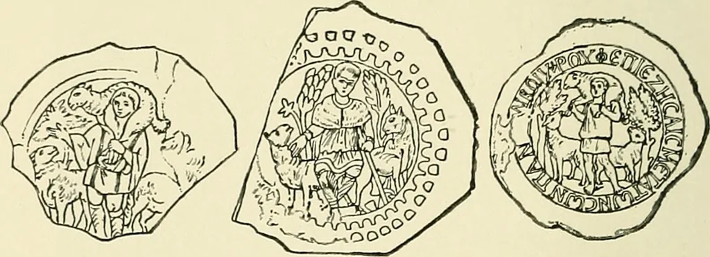 An illustration from Monuments of the early church, 1901, leaf 391