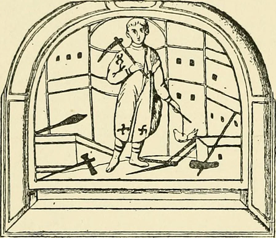 An illustration from Monuments of the early church, 1901, leaf 65