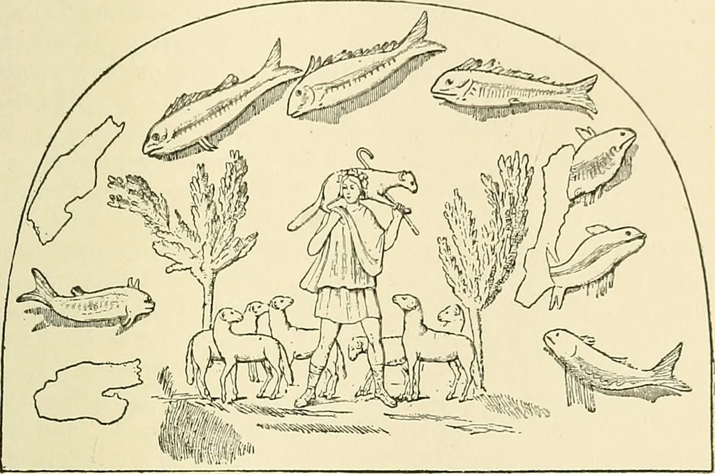 An illustration from Monuments of the early church, 1901, leaf 84