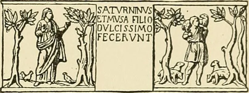 An illustration from Monuments of the early church, 1901, leaf 92