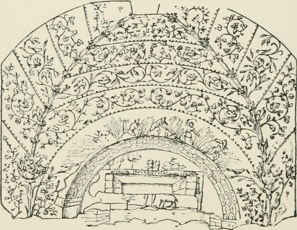 An illustration from Monuments of the early church, 1901, leaf 105