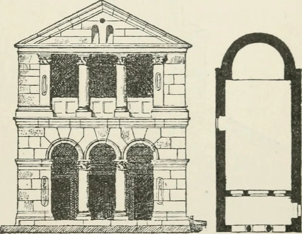 An illustration from Monuments of the early church, 1901, leaf 140