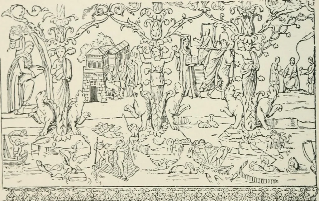 An illustration from Monuments of the early church, 1901, leaf 329