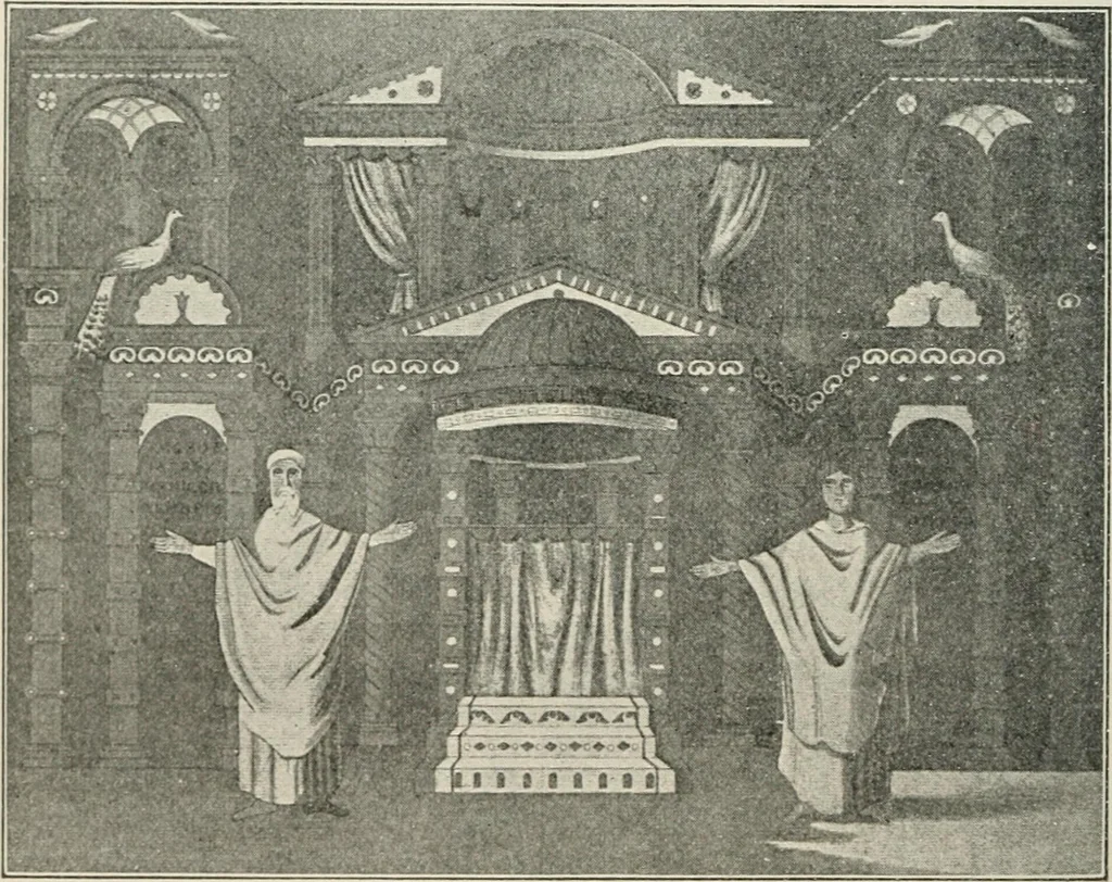 An illustration from Monuments of the early church, 1901, leaf 361