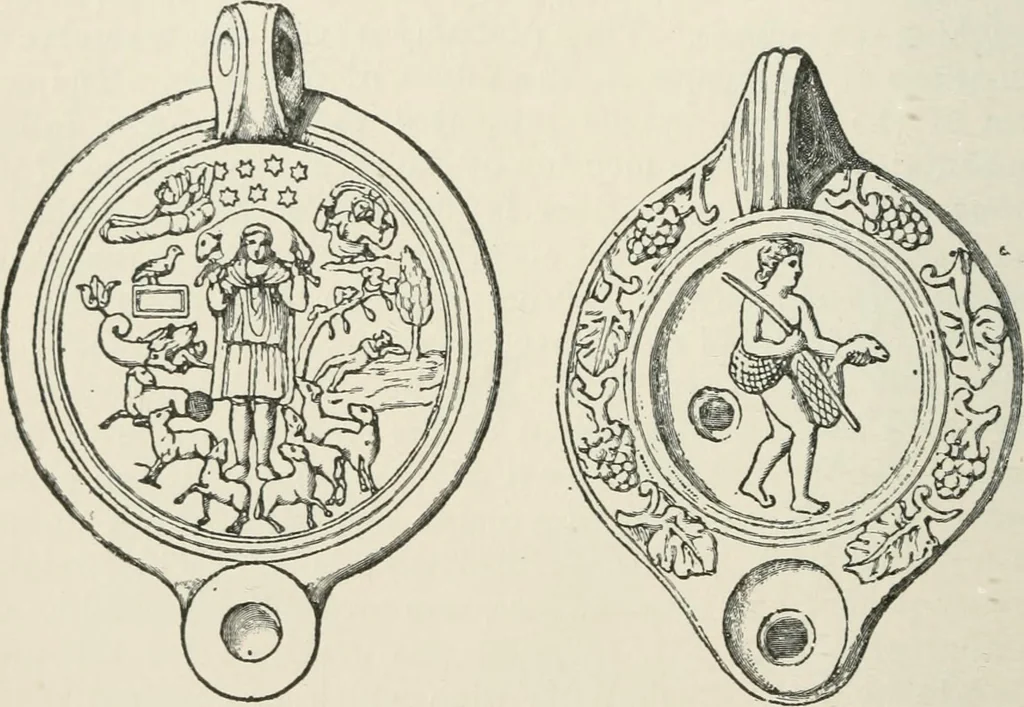 An illustration from Monuments of the early church, 1901, leaf 377