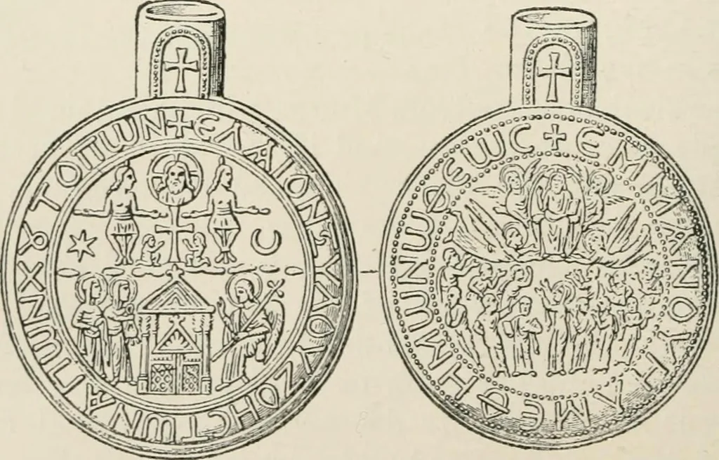 An illustration from Monuments of the early church, 1901, leaf 385