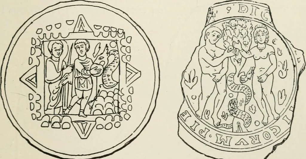 An illustration from Monuments of the early church, 1901, leaf 392