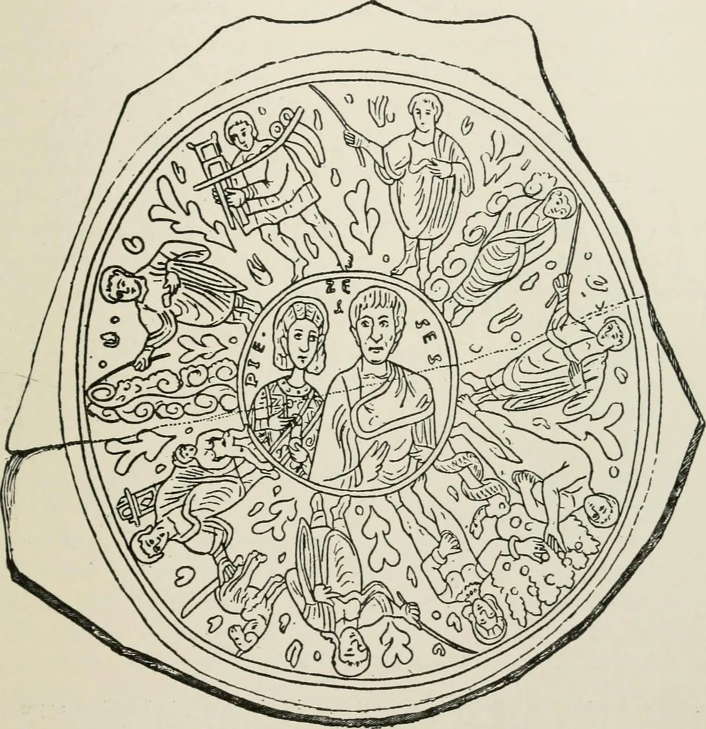 An illustration from Monuments of the early church, 1901, leaf 396