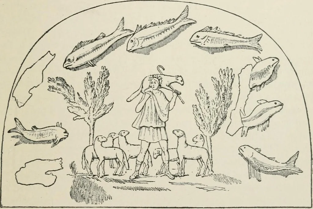 An illustration from Monuments of the early church, 1901, leaf 84
