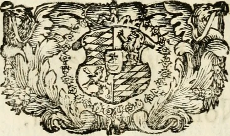 An illustration from Monumentum extremi honoris, perennis virtutis piis manibus serenissimi ac potentissimi principis Ferdinandi Mariae, utriusque Bavariae at superioris Palatinatus ducis ... : in Regio Electorali Templo RR. PP. Clericorum Regularium erectum ac nuncupatum, 1679, leaf 106