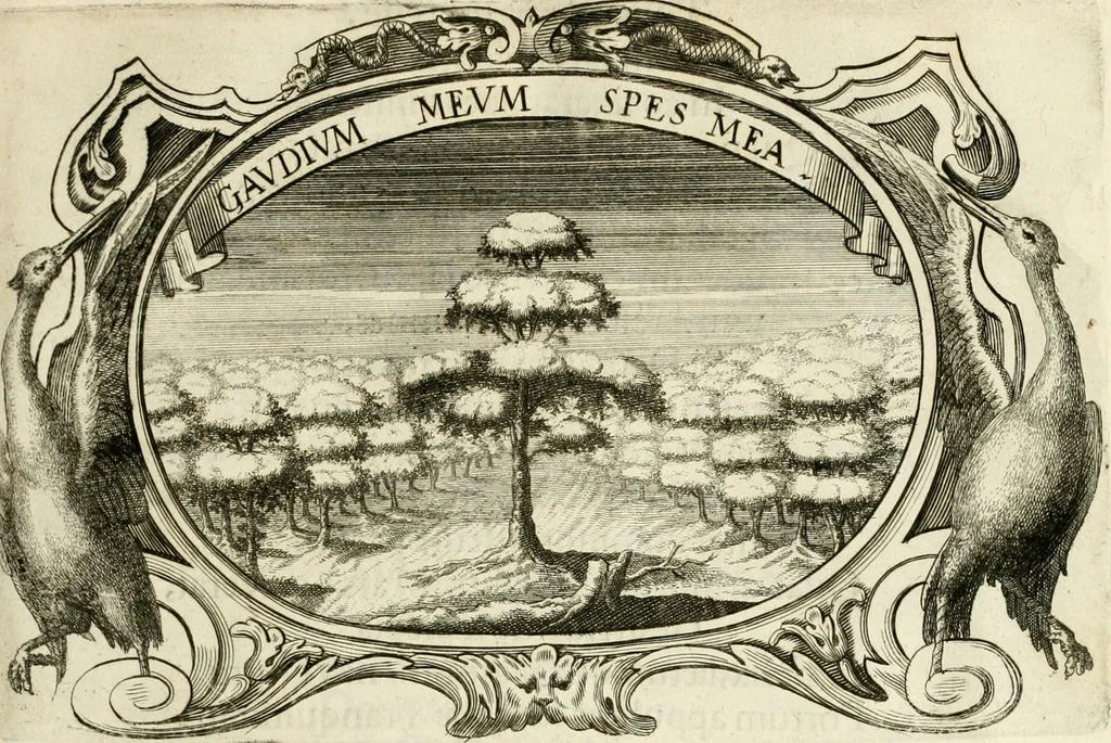 An illustration from Monumentum extremi honoris, perennis virtutis piis manibus serenissimi ac potentissimi principis Ferdinandi Mariae, utriusque Bavariae at superioris Palatinatus ducis ... : in Regio Electorali Templo RR. PP. Clericorum Regularium erectum ac nuncupatum, 1679, leaf 116