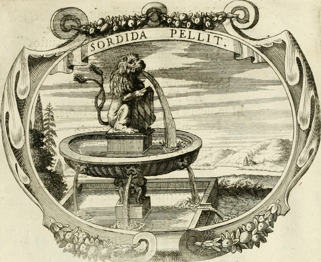 An illustration from Monumentum extremi honoris, perennis virtutis piis manibus serenissimi ac potentissimi principis Ferdinandi Mariae, utriusque Bavariae at superioris Palatinatus ducis ... : in Regio Electorali Templo RR. PP. Clericorum Regularium erectum ac nuncupatum, 1679, leaf 124