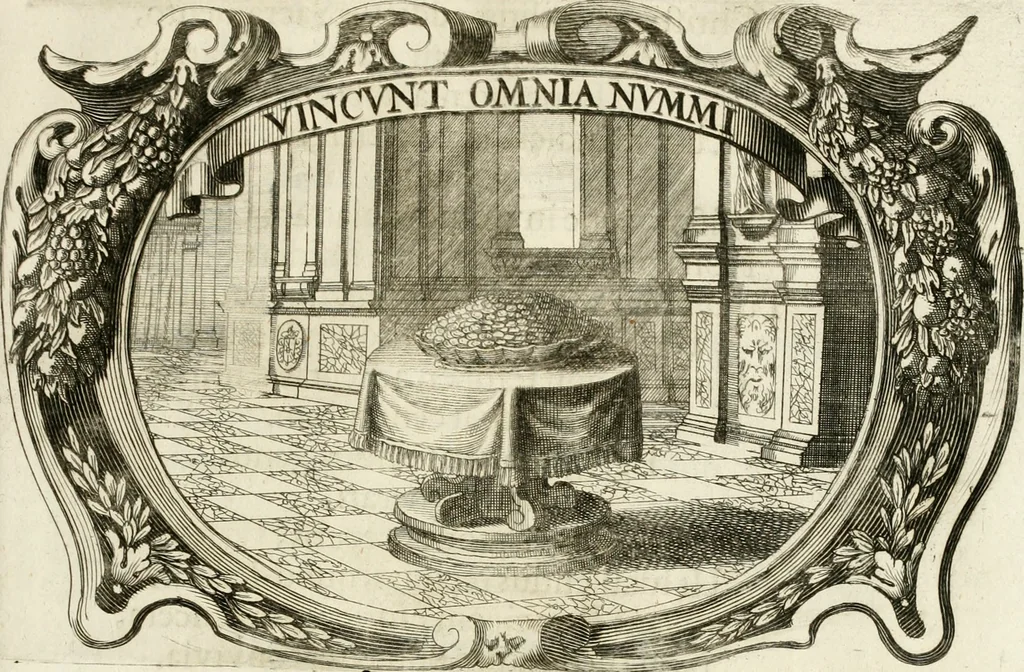 An illustration from Monumentum extremi honoris, perennis virtutis piis manibus serenissimi ac potentissimi principis Ferdinandi Mariae, utriusque Bavariae at superioris Palatinatus ducis ... : in Regio Electorali Templo RR. PP. Clericorum Regularium erectum ac nuncupatum, 1679, leaf 136