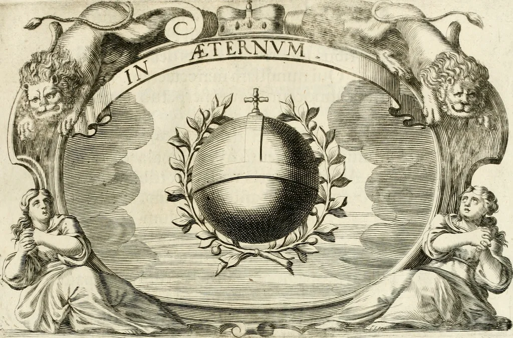 An illustration from Monumentum extremi honoris, perennis virtutis piis manibus serenissimi ac potentissimi principis Ferdinandi Mariae, utriusque Bavariae at superioris Palatinatus ducis ... : in Regio Electorali Templo RR. PP. Clericorum Regularium erectum ac nuncupatum, 1679, leaf 156