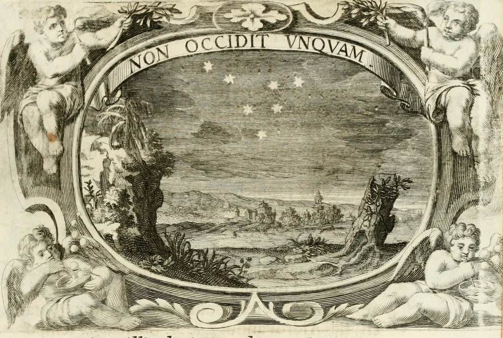 An illustration from Monumentum extremi honoris, perennis virtutis piis manibus serenissimi ac potentissimi principis Ferdinandi Mariae, utriusque Bavariae at superioris Palatinatus ducis ... : in Regio Electorali Templo RR. PP. Clericorum Regularium erectum ac nuncupatum, 1679, leaf 172