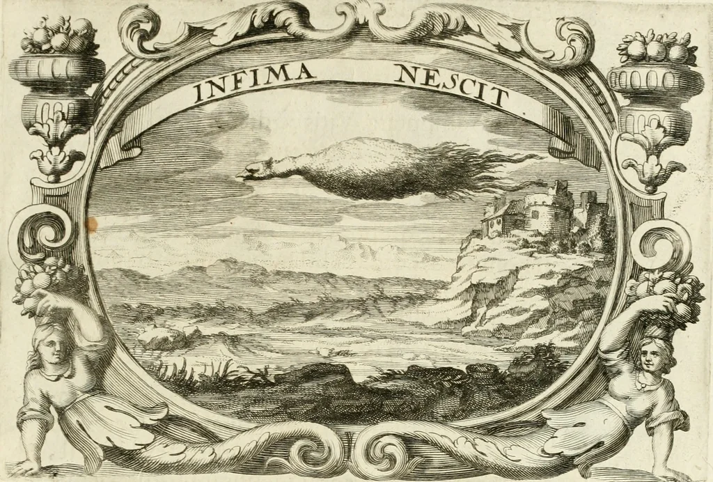 An illustration from Monumentum extremi honoris, perennis virtutis piis manibus serenissimi ac potentissimi principis Ferdinandi Mariae, utriusque Bavariae at superioris Palatinatus ducis ... : in Regio Electorali Templo RR. PP. Clericorum Regularium erectum ac nuncupatum, 1679, leaf 174