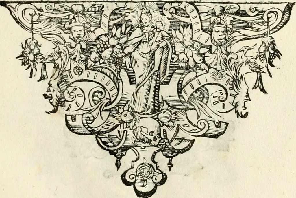 An illustration from Monumentum extremi honoris, perennis virtutis piis manibus serenissimi ac potentissimi principis Ferdinandi Mariae, utriusque Bavariae at superioris Palatinatus ducis ... : in Regio Electorali Templo RR. PP. Clericorum Regularium erectum ac nuncupatum, 1679, leaf 48
