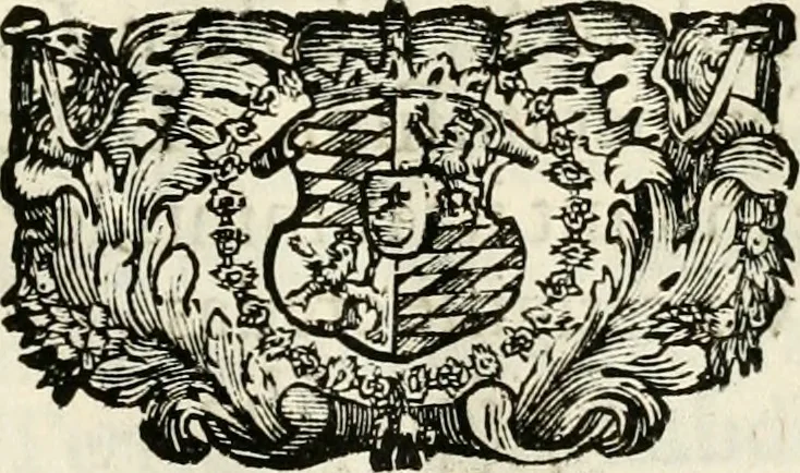 An illustration from Monumentum extremi honoris, perennis virtutis piis manibus serenissimi ac potentissimi principis Ferdinandi Mariae, utriusque Bavariae at superioris Palatinatus ducis ... : in Regio Electorali Templo RR. PP. Clericorum Regularium erectum ac nuncupatum, 1679, leaf 74