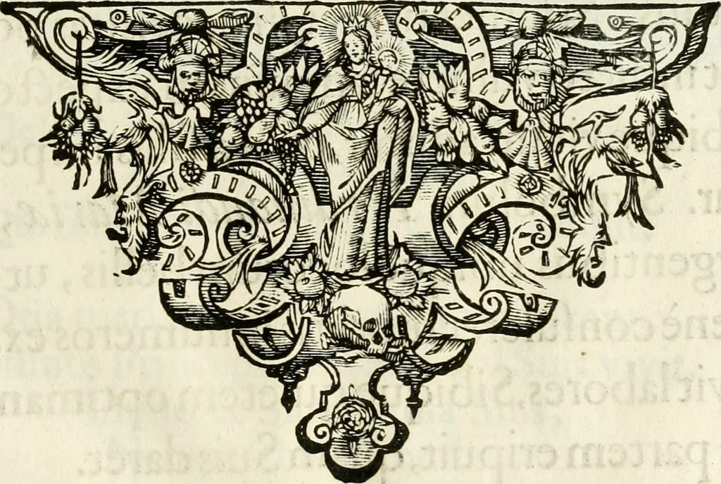 An illustration from Monumentum extremi honoris, perennis virtutis piis manibus serenissimi ac potentissimi principis Ferdinandi Mariae, utriusque Bavariae at superioris Palatinatus ducis ... : in Regio Electorali Templo RR. PP. Clericorum Regularium erectum ac nuncupatum, 1679, leaf 90