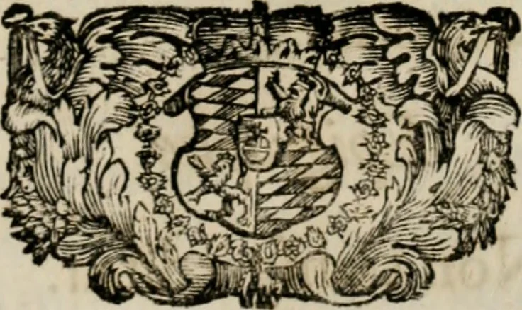 An illustration from Monumentum extremi honoris : perennis virtutis piis manibus serenissimi ac potentissimi principis Ferdinandi Mariae, utriusque Bavariae, ac superioris Palatinatus ducis ... : in Regio Electorali Templo RR. PP. Clericorum Regularium erectum ac nuncupatum, 1679, leaf 106