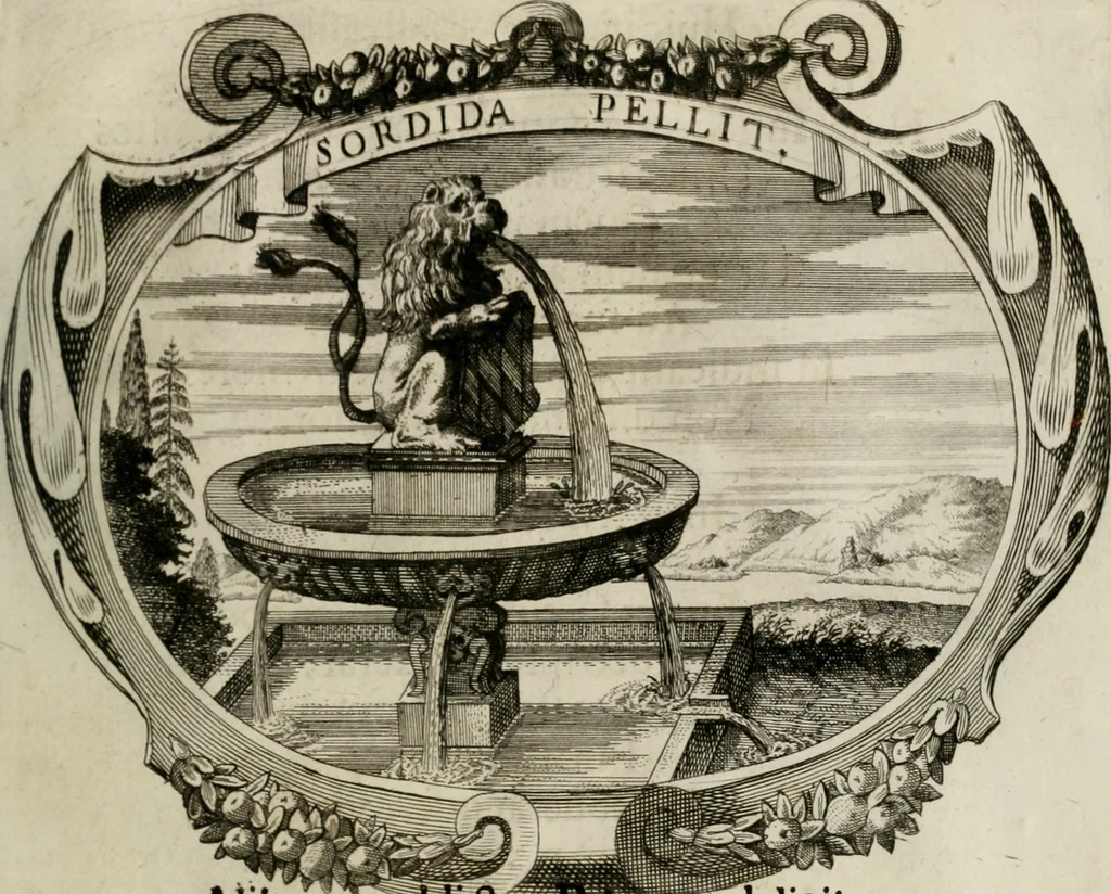 An illustration from Monumentum extremi honoris : perennis virtutis piis manibus serenissimi ac potentissimi principis Ferdinandi Mariae, utriusque Bavariae, ac superioris Palatinatus ducis ... : in Regio Electorali Templo RR. PP. Clericorum Regularium erectum ac nuncupatum, 1679, leaf 124