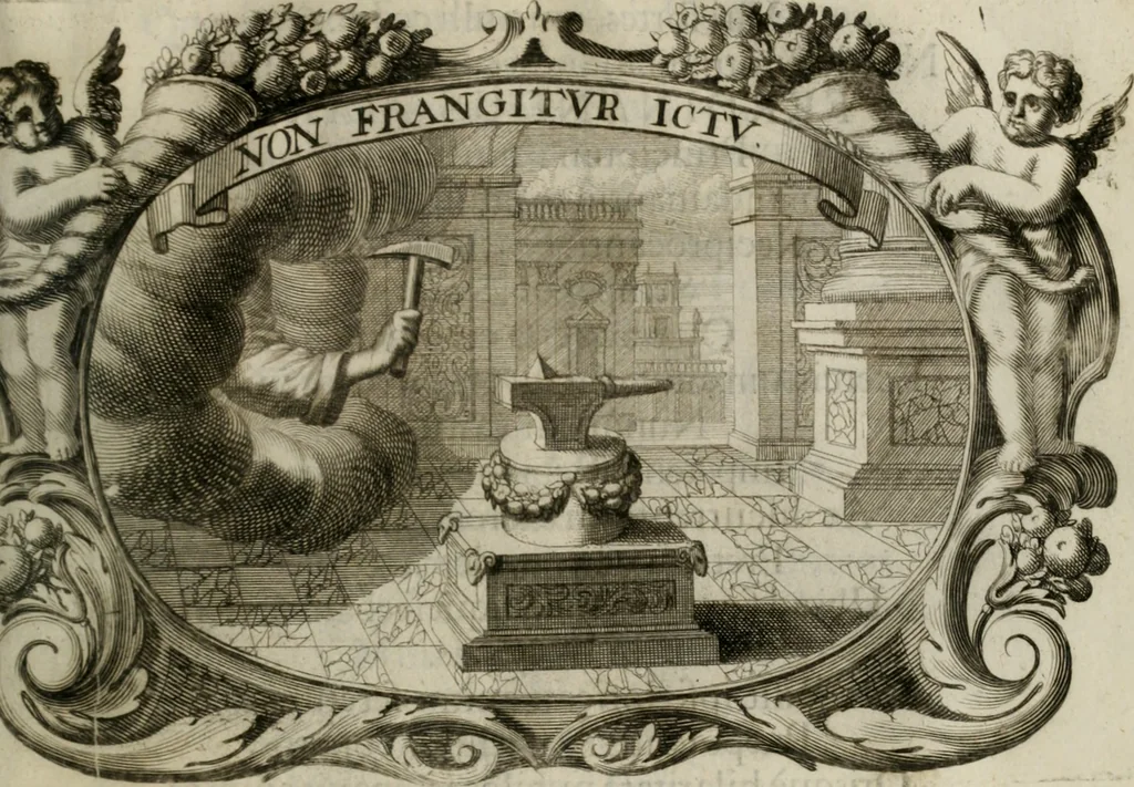 An illustration from Monumentum extremi honoris : perennis virtutis piis manibus serenissimi ac potentissimi principis Ferdinandi Mariae, utriusque Bavariae, ac superioris Palatinatus ducis ... : in Regio Electorali Templo RR. PP. Clericorum Regularium erectum ac nuncupatum, 1679, leaf 128