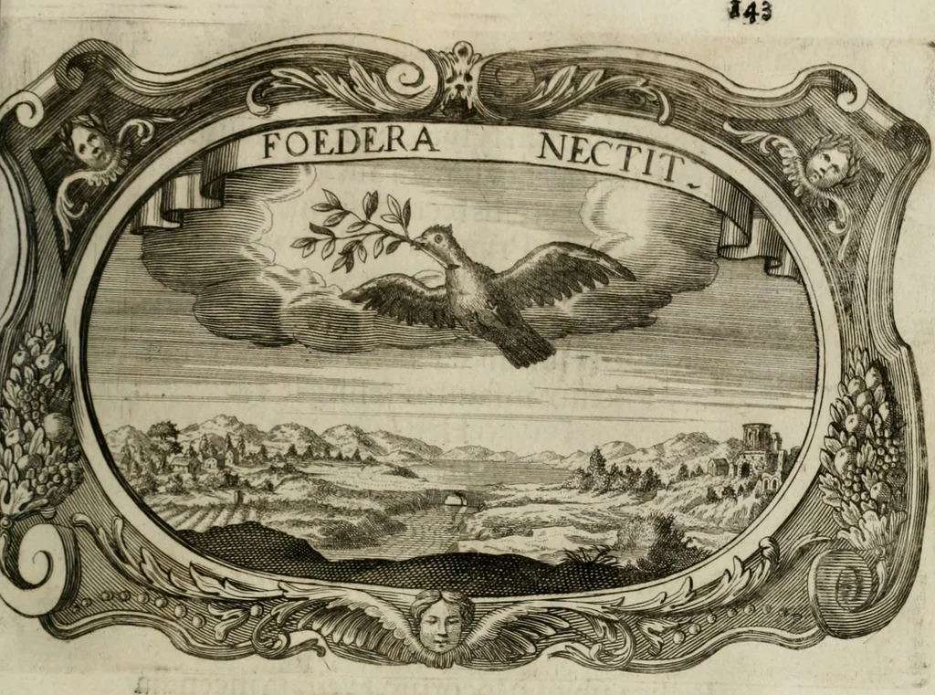 An illustration from Monumentum extremi honoris : perennis virtutis piis manibus serenissimi ac potentissimi principis Ferdinandi Mariae, utriusque Bavariae, ac superioris Palatinatus ducis ... : in Regio Electorali Templo RR. PP. Clericorum Regularium erectum ac nuncupatum, 1679, leaf 152