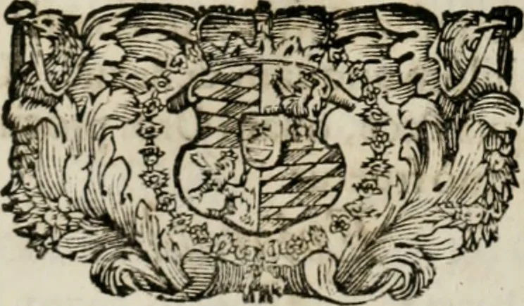 An illustration from Monumentum extremi honoris : perennis virtutis piis manibus serenissimi ac potentissimi principis Ferdinandi Mariae, utriusque Bavariae, ac superioris Palatinatus ducis ... : in Regio Electorali Templo RR. PP. Clericorum Regularium erectum ac nuncupatum, 1679, leaf 154