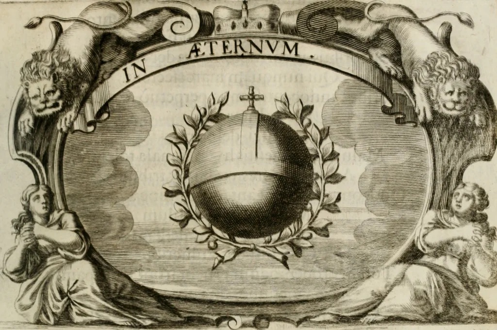 An illustration from Monumentum extremi honoris : perennis virtutis piis manibus serenissimi ac potentissimi principis Ferdinandi Mariae, utriusque Bavariae, ac superioris Palatinatus ducis ... : in Regio Electorali Templo RR. PP. Clericorum Regularium erectum ac nuncupatum, 1679, leaf 156