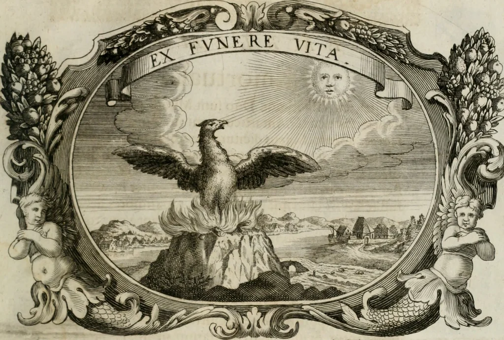 An illustration from Monumentum extremi honoris : perennis virtutis piis manibus serenissimi ac potentissimi principis Ferdinandi Mariae, utriusque Bavariae, ac superioris Palatinatus ducis ... : in Regio Electorali Templo RR. PP. Clericorum Regularium erectum ac nuncupatum, 1679, leaf 170