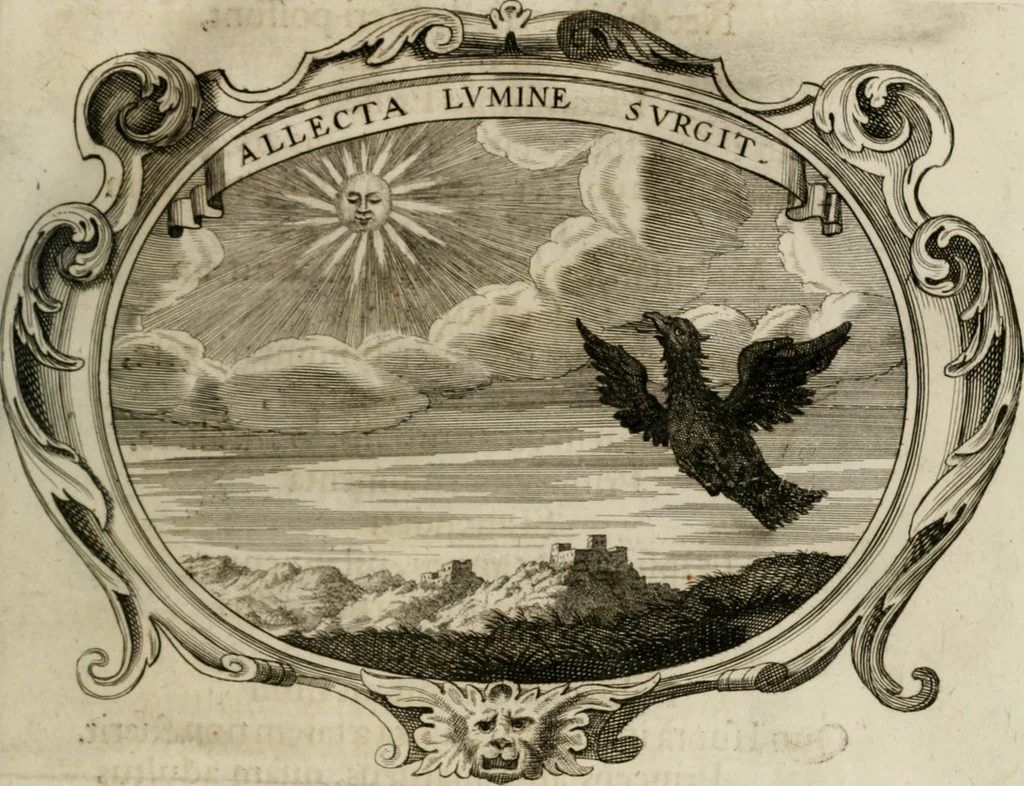 An illustration from Monumentum extremi honoris : perennis virtutis piis manibus serenissimi ac potentissimi principis Ferdinandi Mariae, utriusque Bavariae, ac superioris Palatinatus ducis ... : in Regio Electorali Templo RR. PP. Clericorum Regularium erectum ac nuncupatum, 1679, leaf 68