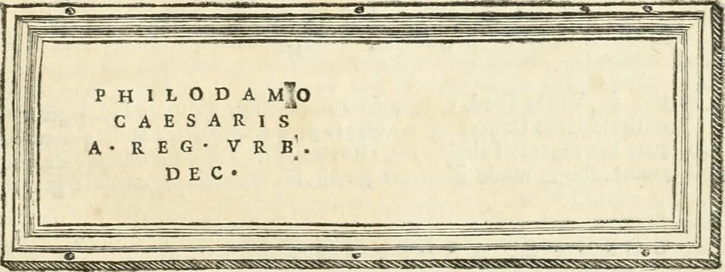 An illustration from Monumentum sive columbarium libertorum et servorum Liviae Augustae et Caesarum : Romae detectum in Via Appia, anno M.D.CC.XXVI., 1727, leaf 124