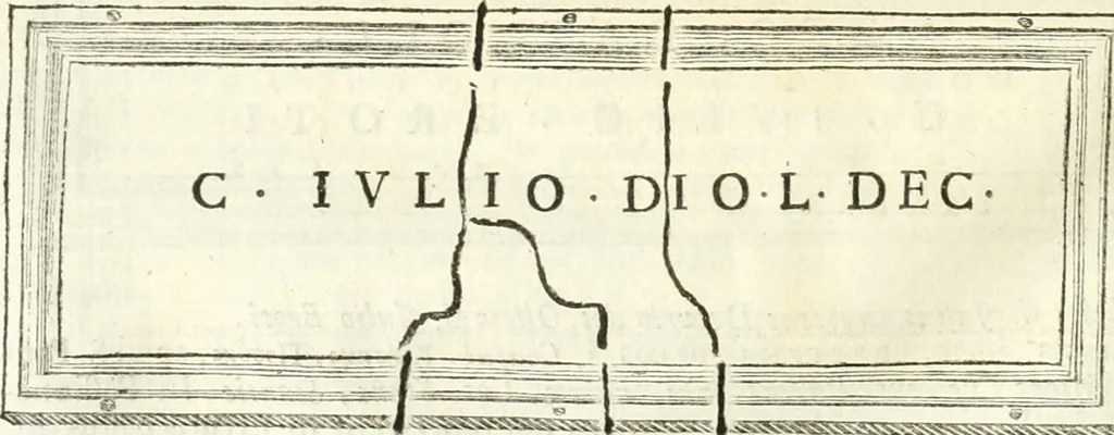An illustration from Monumentum sive columbarium libertorum et servorum Liviae Augustae et Caesarum : Romae detectum in Via Appia, anno M.D.CC.XXVI., 1727, leaf 147