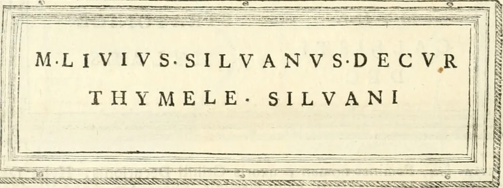 An illustration from Monumentum sive columbarium libertorum et servorum Liviae Augustae et Caesarum : Romae detectum in Via Appia, anno M.D.CC.XXVI., 1727, leaf 151