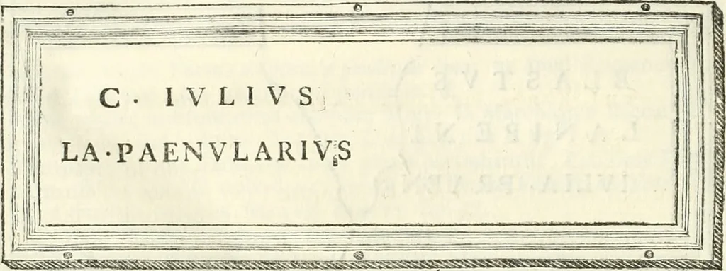 An illustration from Monumentum sive columbarium libertorum et servorum Liviae Augustae et Caesarum : Romae detectum in Via Appia, anno M.D.CC.XXVI., 1727, leaf 179