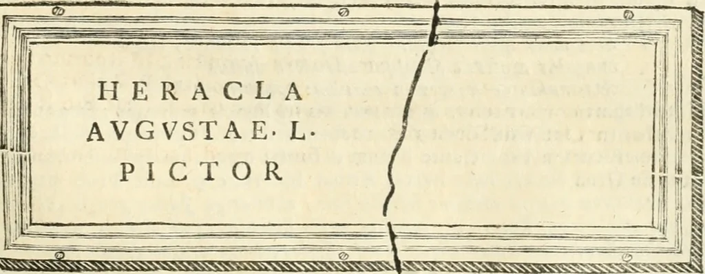 An illustration from Monumentum sive columbarium libertorum et servorum Liviae Augustae et Caesarum : Romae detectum in Via Appia, anno M.D.CC.XXVI., 1727, leaf 196