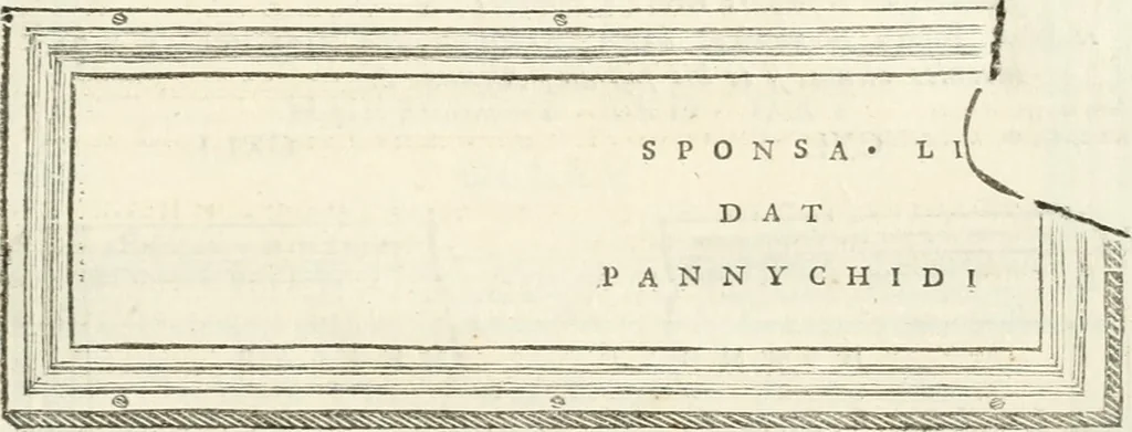 An illustration from Monumentum sive columbarium libertorum et servorum Liviae Augustae et Caesarum : Romae detectum in Via Appia, anno M.D.CC.XXVI., 1727, leaf 204