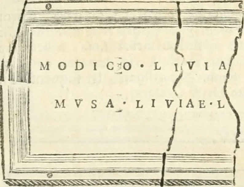 An illustration from Monumentum sive columbarium libertorum et servorum Liviae Augustae et Caesarum : Romae detectum in Via Appia, anno M.D.CC.XXVI., 1727, leaf 212