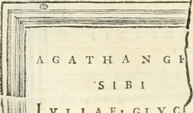 An illustration from Monumentum sive columbarium libertorum et servorum Liviae Augustae et Caesarum : Romae detectum in Via Appia, anno M.D.CC.XXVI., 1727, leaf 212