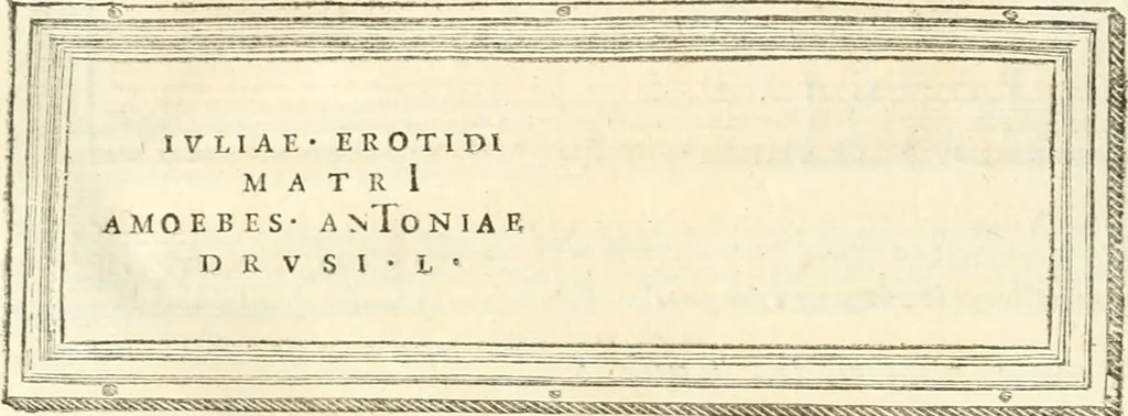 An illustration from Monumentum sive columbarium libertorum et servorum Liviae Augustae et Caesarum : Romae detectum in Via Appia, anno M.D.CC.XXVI., 1727, leaf 213