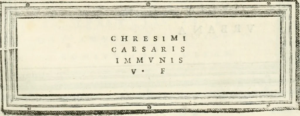 An illustration from Monumentum sive columbarium libertorum et servorum Liviae Augustae et Caesarum : Romae detectum in Via Appia, anno M.D.CC.XXVI., 1727, leaf 216
