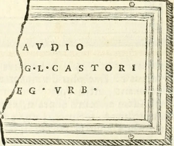 An illustration from Monumentum sive columbarium libertorum et servorum Liviae Augustae et Caesarum : Romae detectum in Via Appia, anno M.D.CC.XXVI., 1727, leaf 227