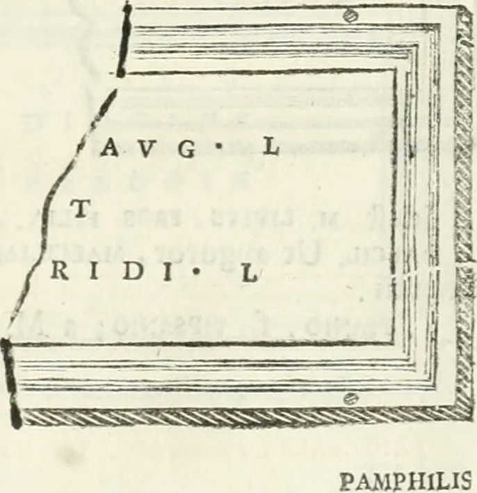 An illustration from Monumentum sive columbarium libertorum et servorum Liviae Augustae et Caesarum : Romae detectum in Via Appia, anno M.D.CC.XXVI., 1727, leaf 244