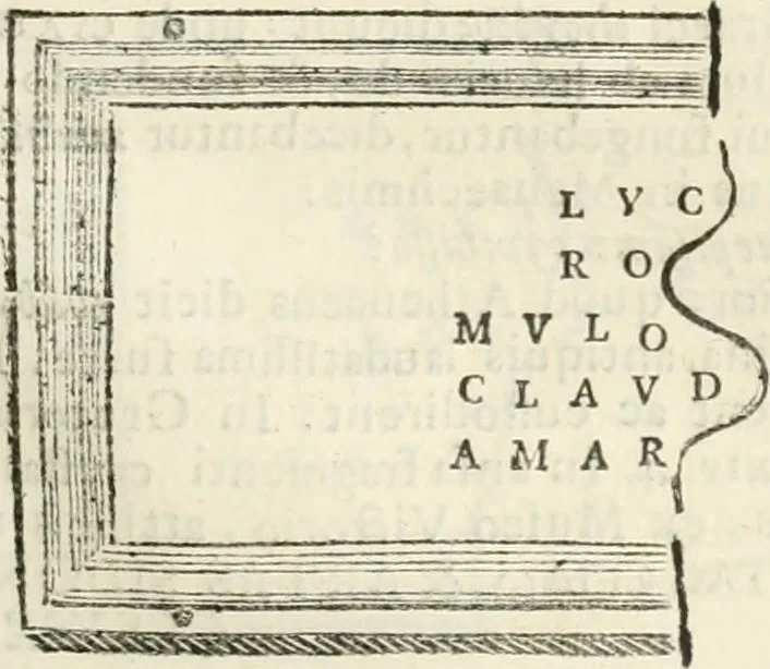 An illustration from Monumentum sive columbarium libertorum et servorum Liviae Augustae et Caesarum : Romae detectum in Via Appia, anno M.D.CC.XXVI., 1727, leaf 248