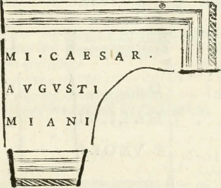 An illustration from Monumentum sive columbarium libertorum et servorum Liviae Augustae et Caesarum : Romae detectum in Via Appia, anno M.D.CC.XXVI., 1727, leaf 250