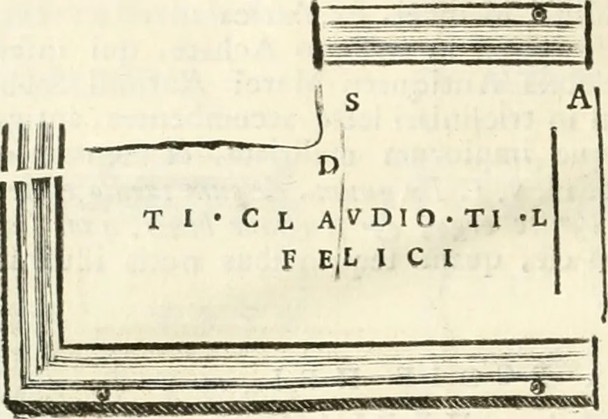 An illustration from Monumentum sive columbarium libertorum et servorum Liviae Augustae et Caesarum : Romae detectum in Via Appia, anno M.D.CC.XXVI., 1727, leaf 253