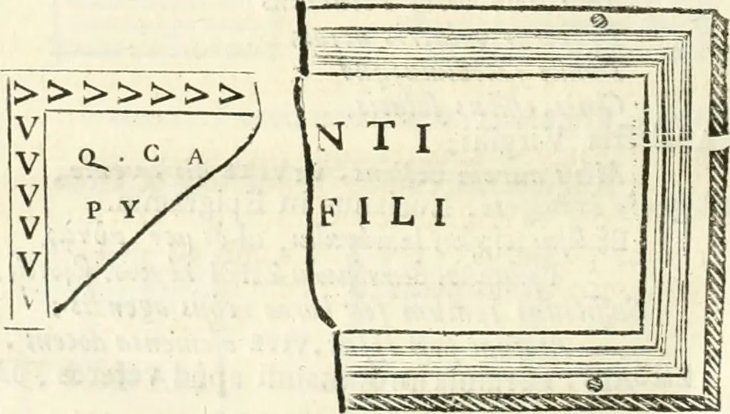 An illustration from Monumentum sive columbarium libertorum et servorum Liviae Augustae et Caesarum : Romae detectum in Via Appia, anno M.D.CC.XXVI., 1727, leaf 253