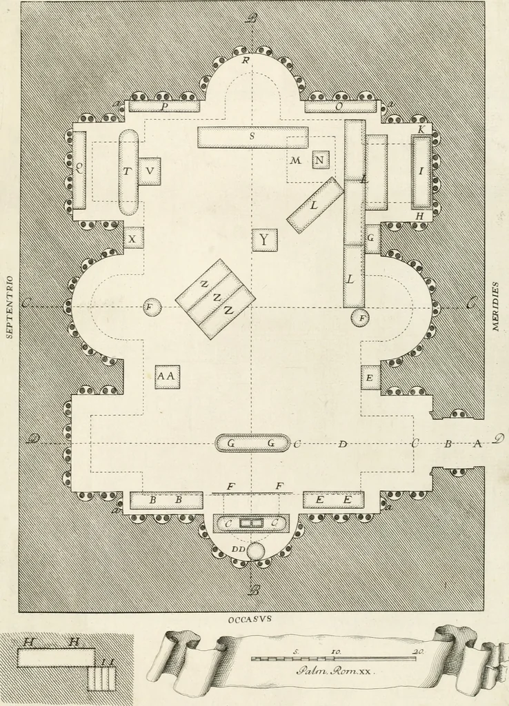An illustration from Monumentum sive columbarium libertorum et servorum Liviae Augustae et Caesarum : Romae detectum in Via Appia, anno M.D.CC.XXVI., 1727, leaf 298