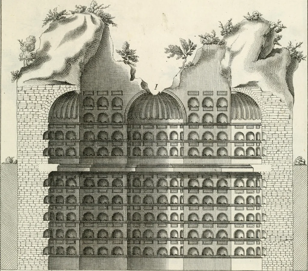 An illustration from Monumentum sive columbarium libertorum et servorum Liviae Augustae et Caesarum : Romae detectum in Via Appia, anno M.D.CC.XXVI., 1727, leaf 302
